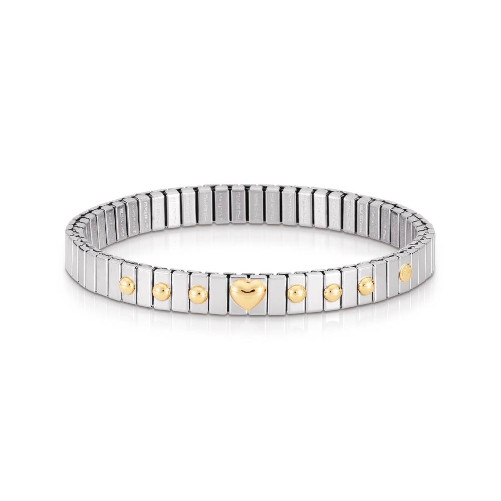 Nomination Bracciale estensibile con Cuore in Oro Economico