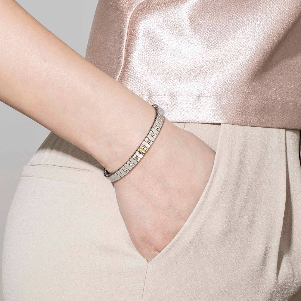 Nomination Bracciale estensibile con Cuore in Oro Economico