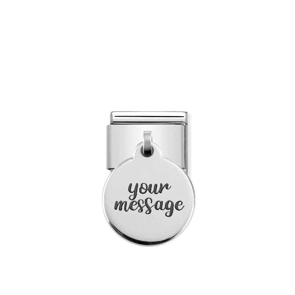 Nomination Link Composable Classic Tondo Pendente in Argento Fino al 50% di sconto