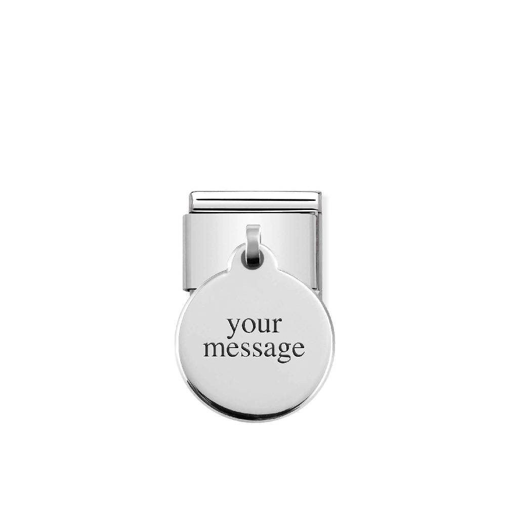 Nomination Link Composable Classic Tondo Pendente in Argento Fino al 50% di sconto