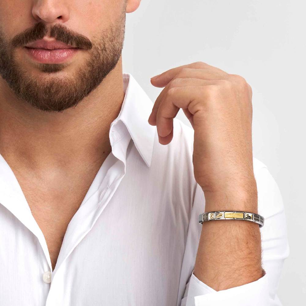 Nomination Doppio Link Composable Classic Placca incisibile in Oro Fino al 55% di sconto