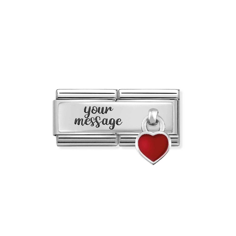 Nomination Link doppio composable classic Incisione Cuore Rosso Discount Store per i nuovi prodotti
