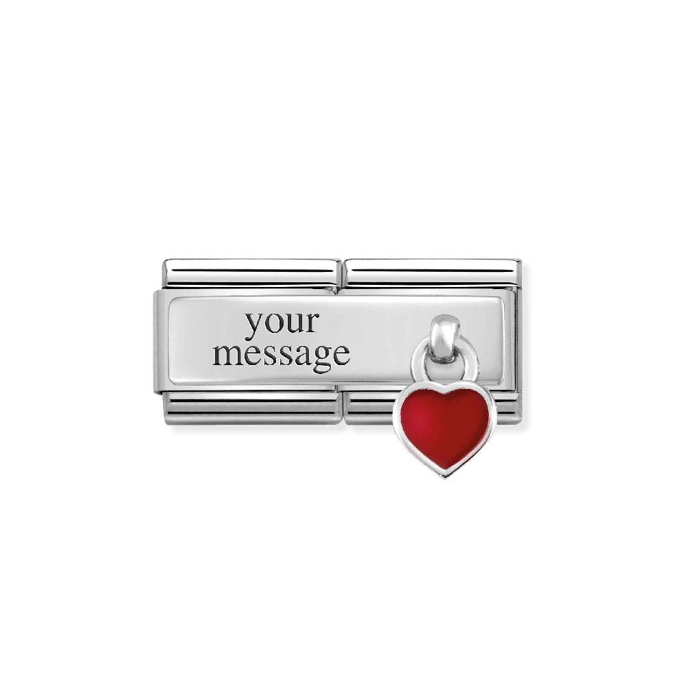 Nomination Link doppio composable classic Incisione Cuore Rosso Discount Store per i nuovi prodotti