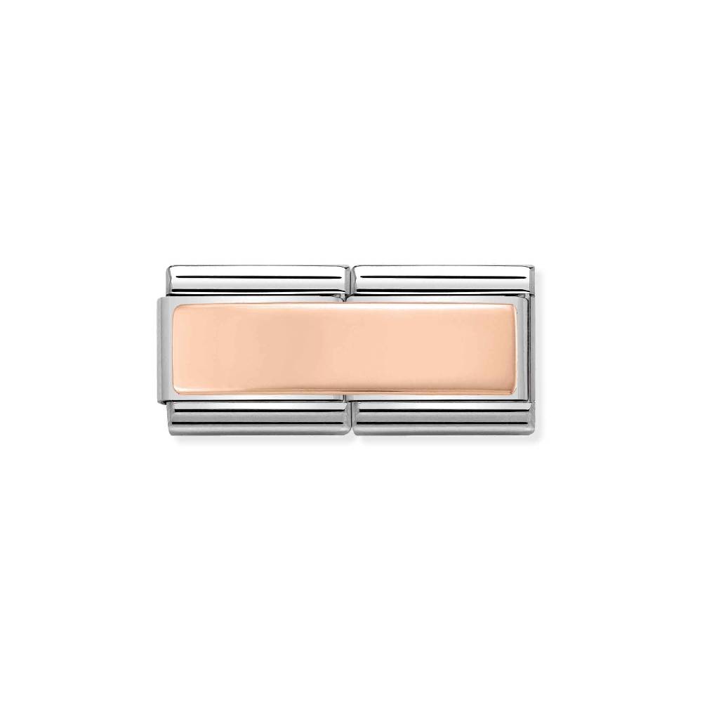Nomination Doppio Link Composable Classic Placca incisibile in Oro rosa