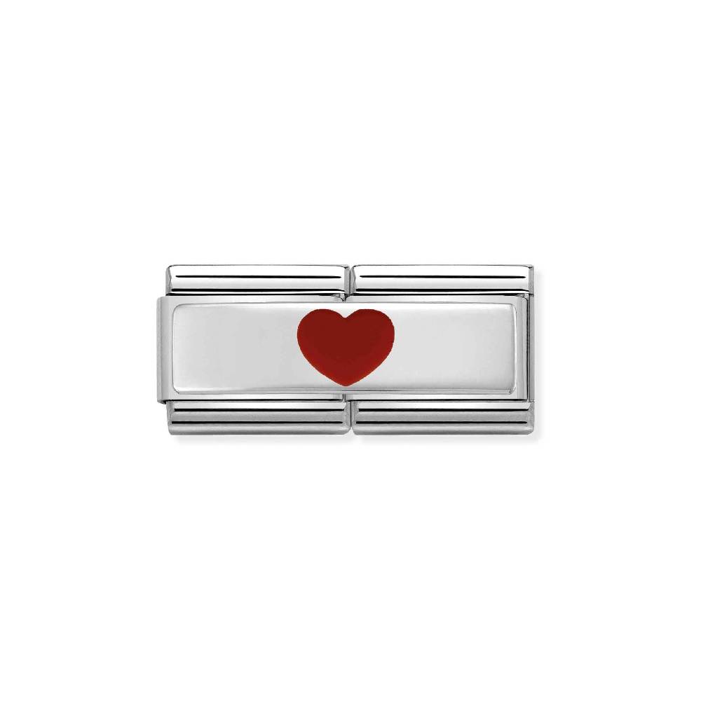 Nomination Doppio Link Composable Classic con Cuore Rosso