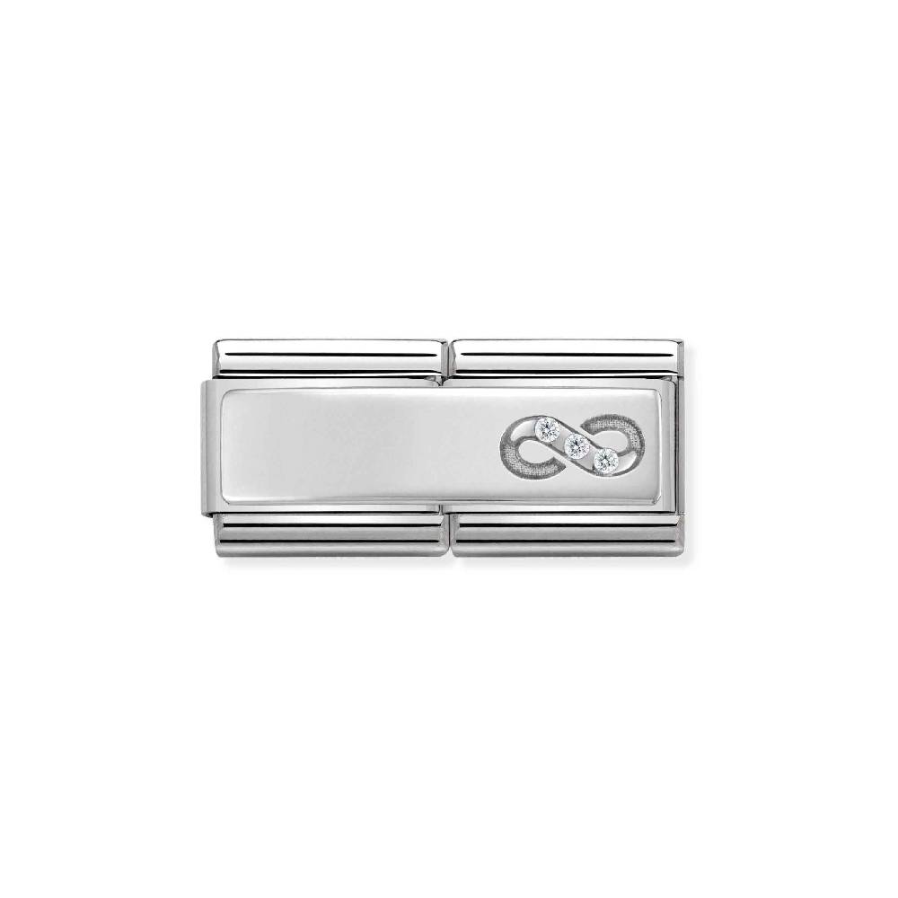 Nomination Doppio Link Composable Classic con simbolo infinito Esporta salva