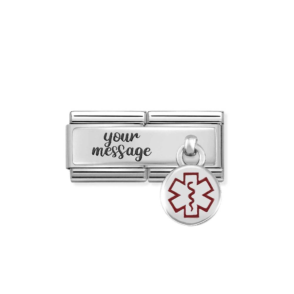 Nomination Link doppio composable classic Incisione Tag Medico Duty-free