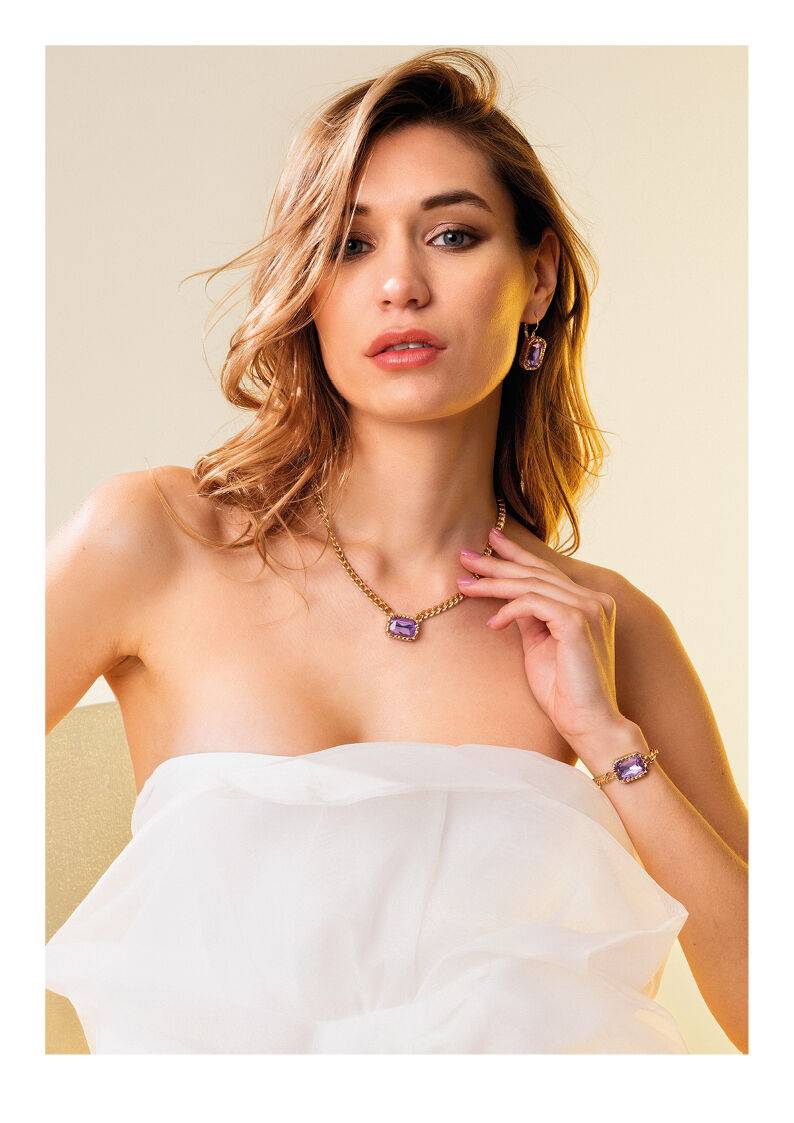 Ottaviani Bracciale dorato con cristallo Vendita