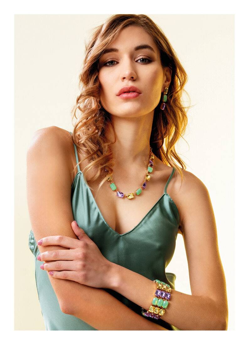 Ottaviani Orecchini dorati con cristalli Shopping Online