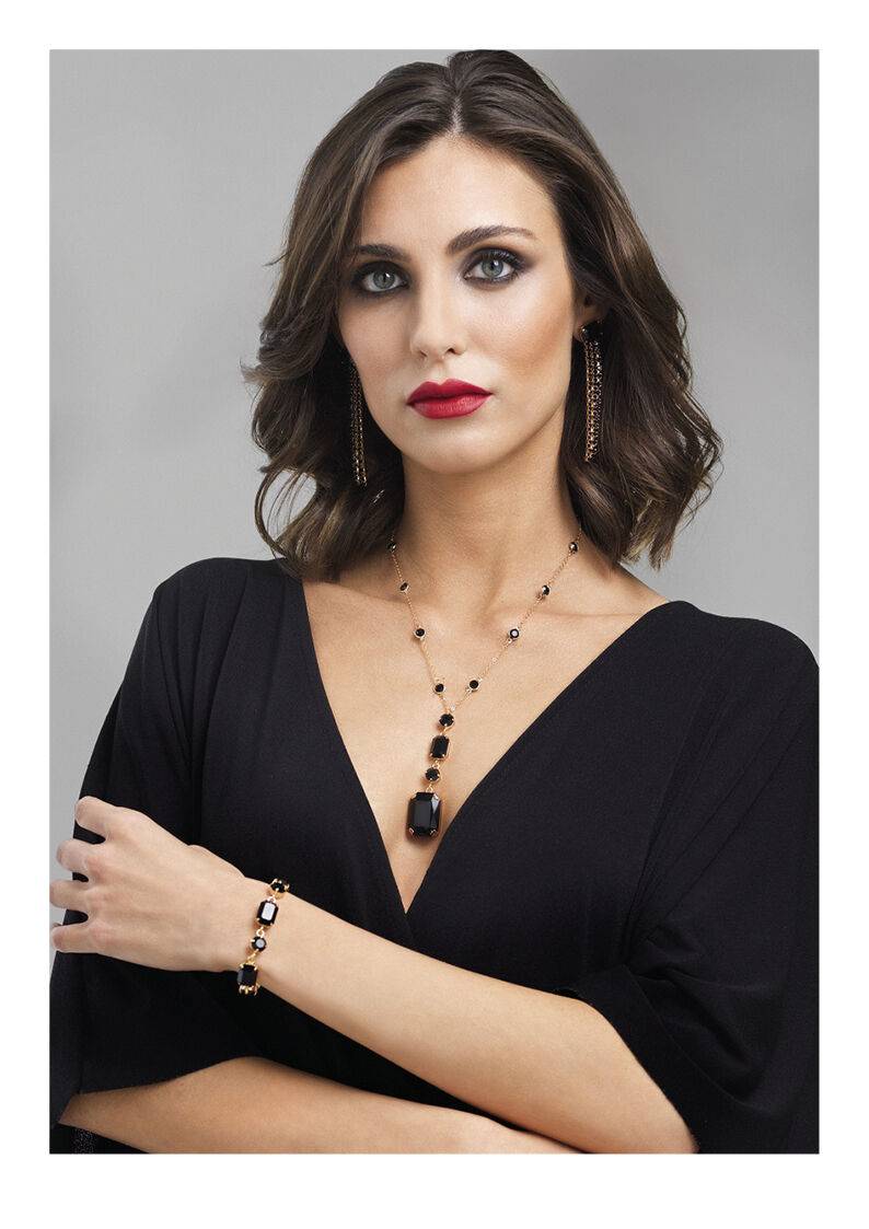 Ottaviani Bracciale dorato con cristalli Prezzo Ridotto