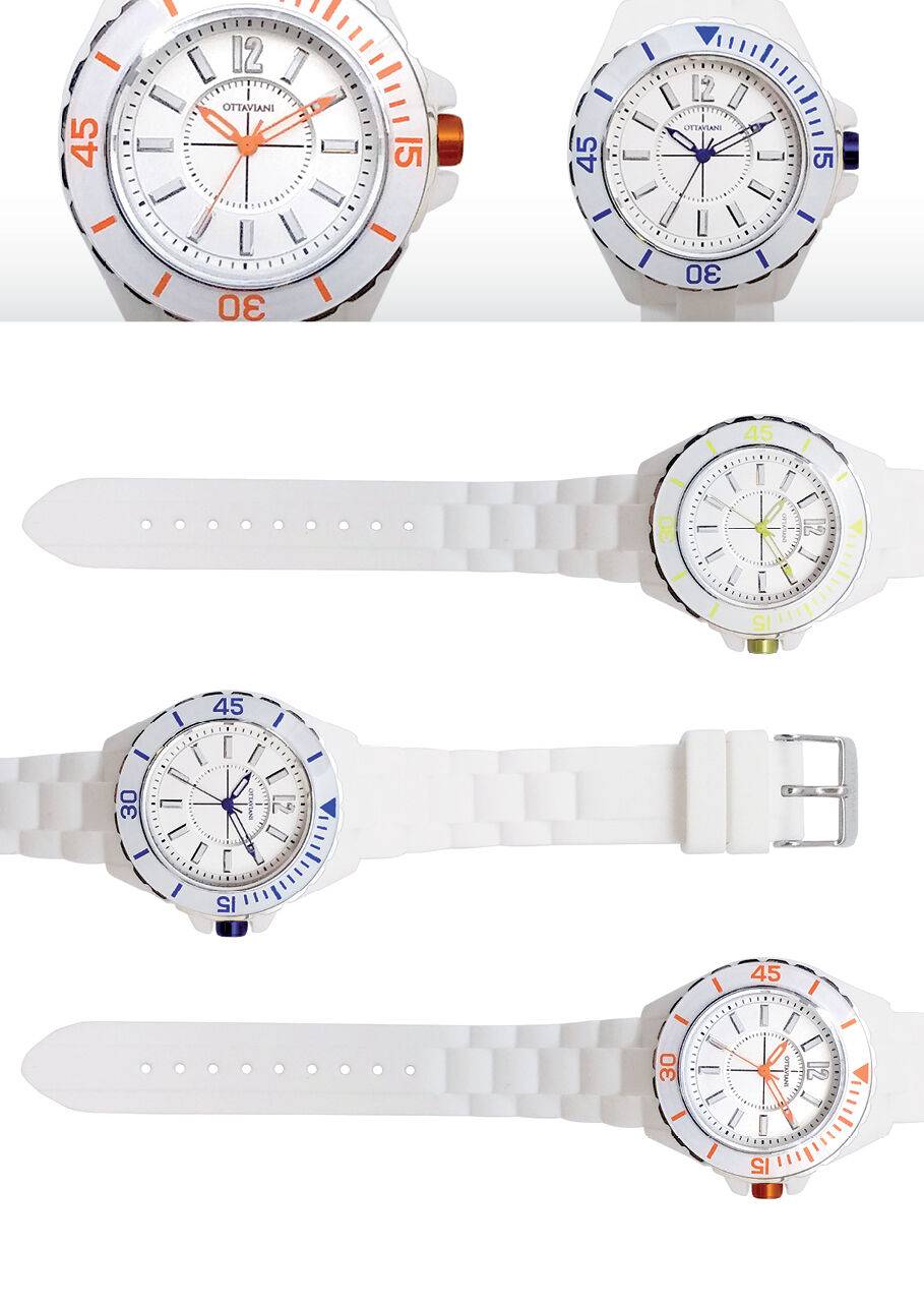 Ottaviani Quarzo silicone bianco/blu Vendita Calda