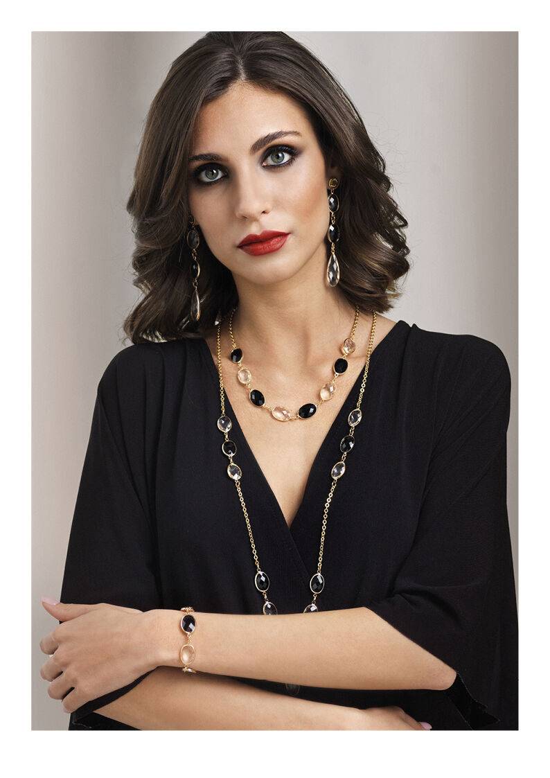 Ottaviani Bracciale dorato con cristalli Shopping Online