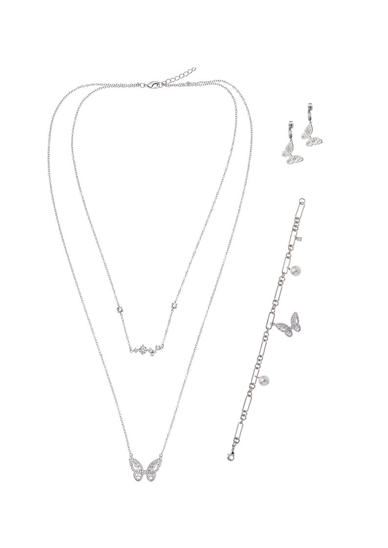 Ottaviani Collana doppio filo rodiata con cubic zirconia Negozi Online