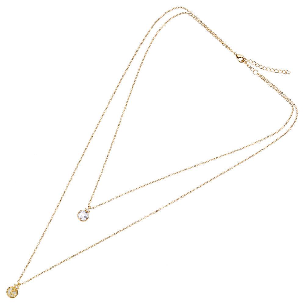 Ottaviani Collana doppio filo dorata con cubic zirconia Fino Al -60%