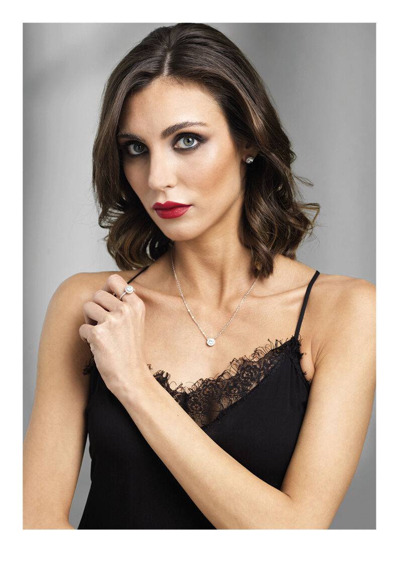 Ottaviani Collana rodiata con cubic zirconia Outlet