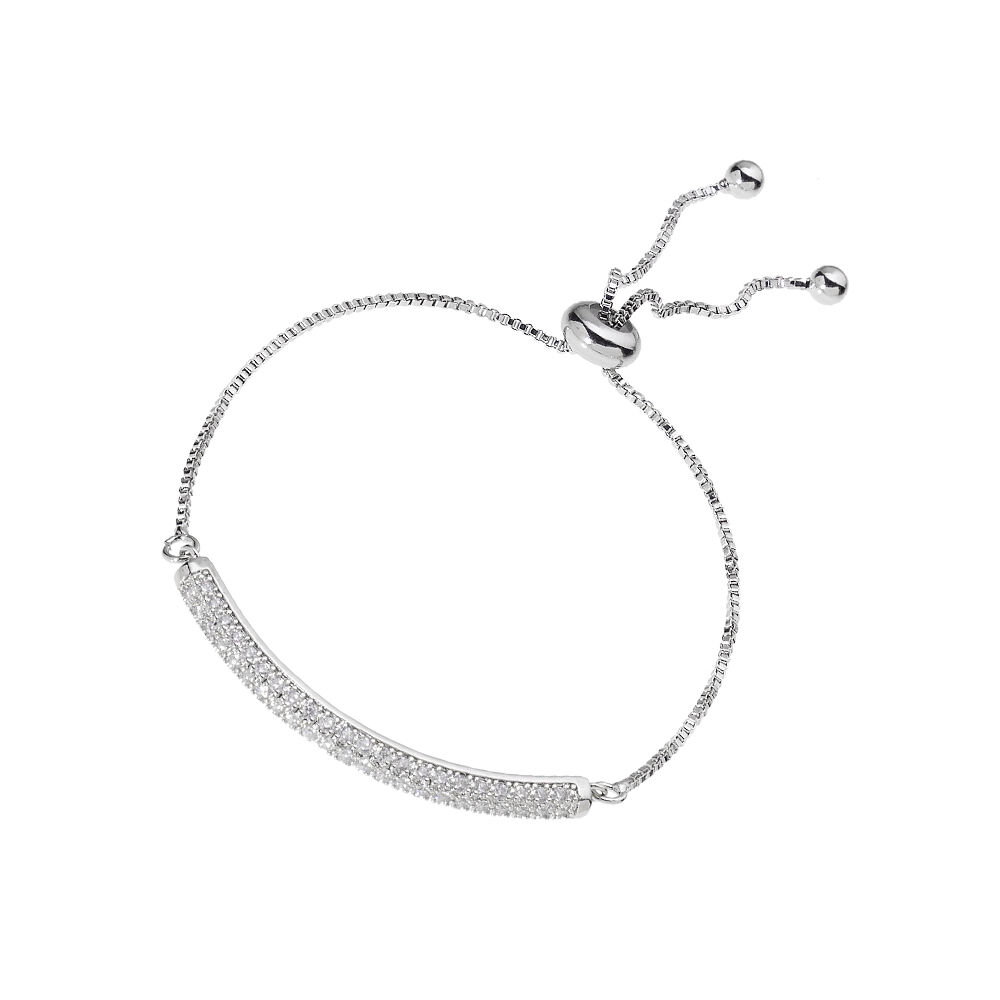 Ottaviani Bracciale rodiato con cubic zirconia Vendita Calda