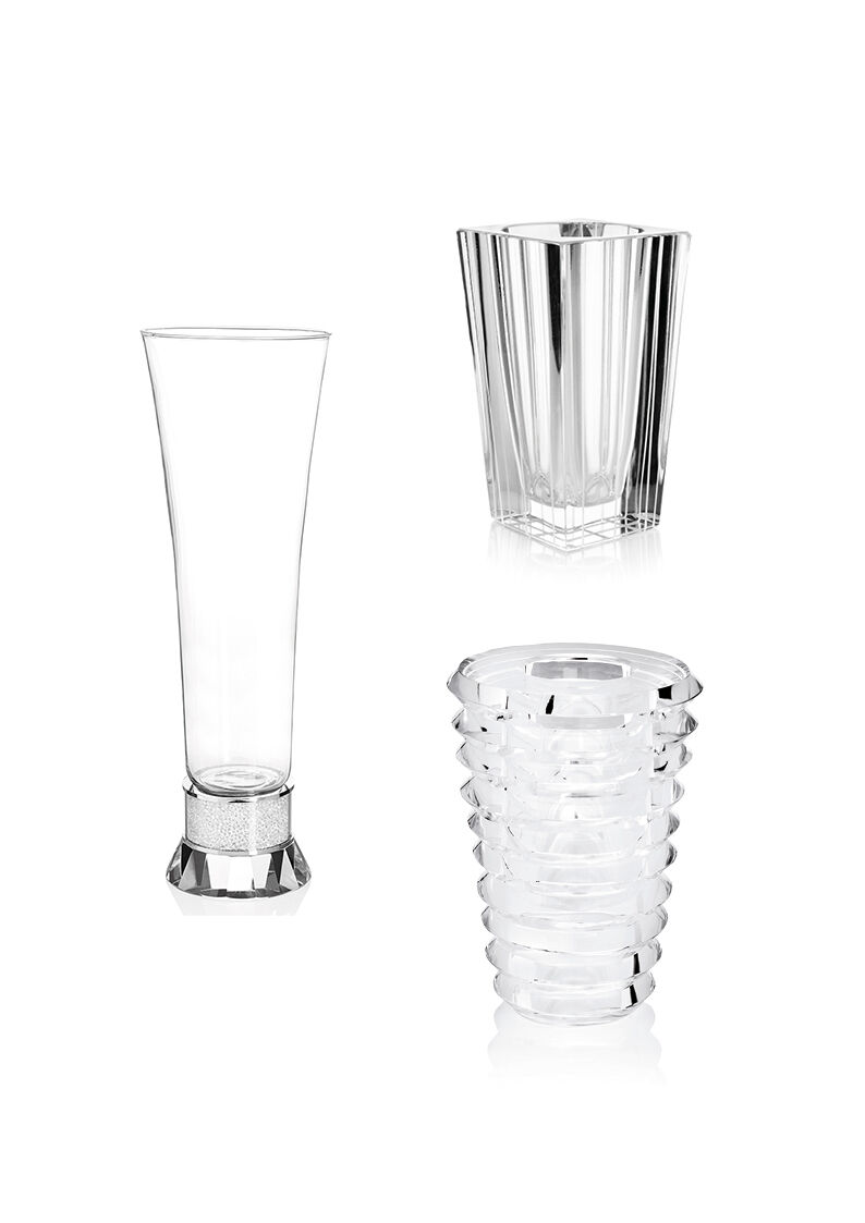 Ottaviani Vaso in cristallo cm14x4xh.20.5 Fino Al -60%