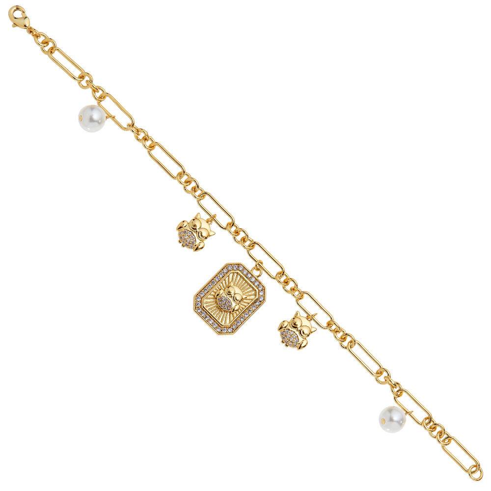 Ottaviani Bracciale dorato con cubic zirconia e perle I Più Venduti