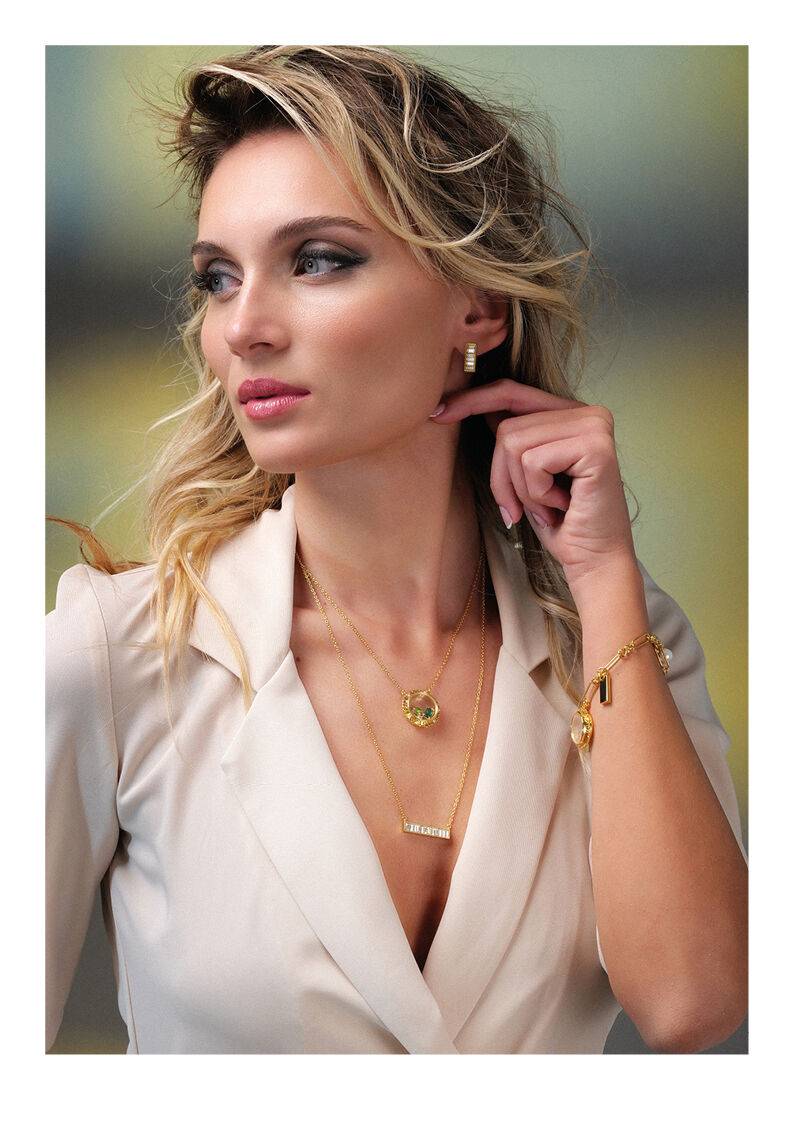 Ottaviani Bracciale dorato con cubic zirconia e perle Negozio