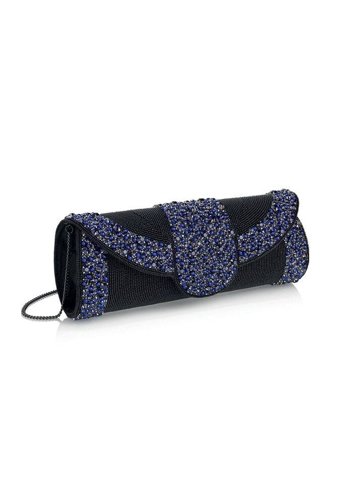 Ottaviani Clutch con strass e perline Nuovo