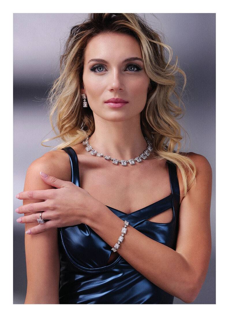 Ottaviani Collana rodiata con cubic zirconia Qualità Garantita