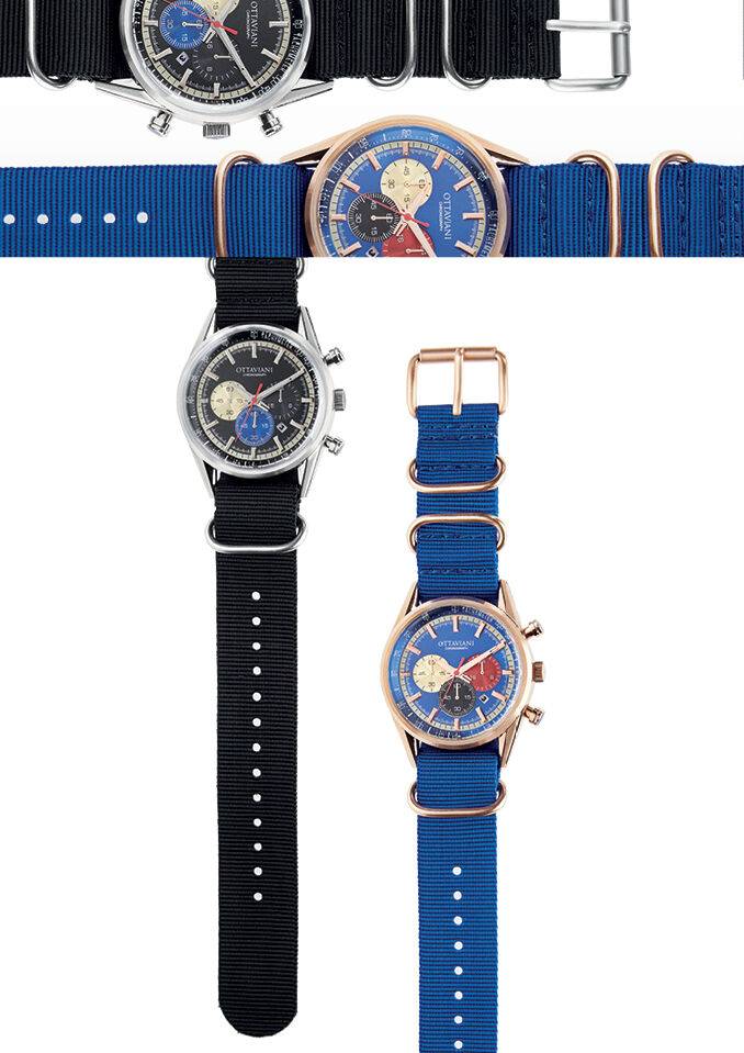 Ottaviani Cronografo blu e rose gold cursori colorati Vendite Flash