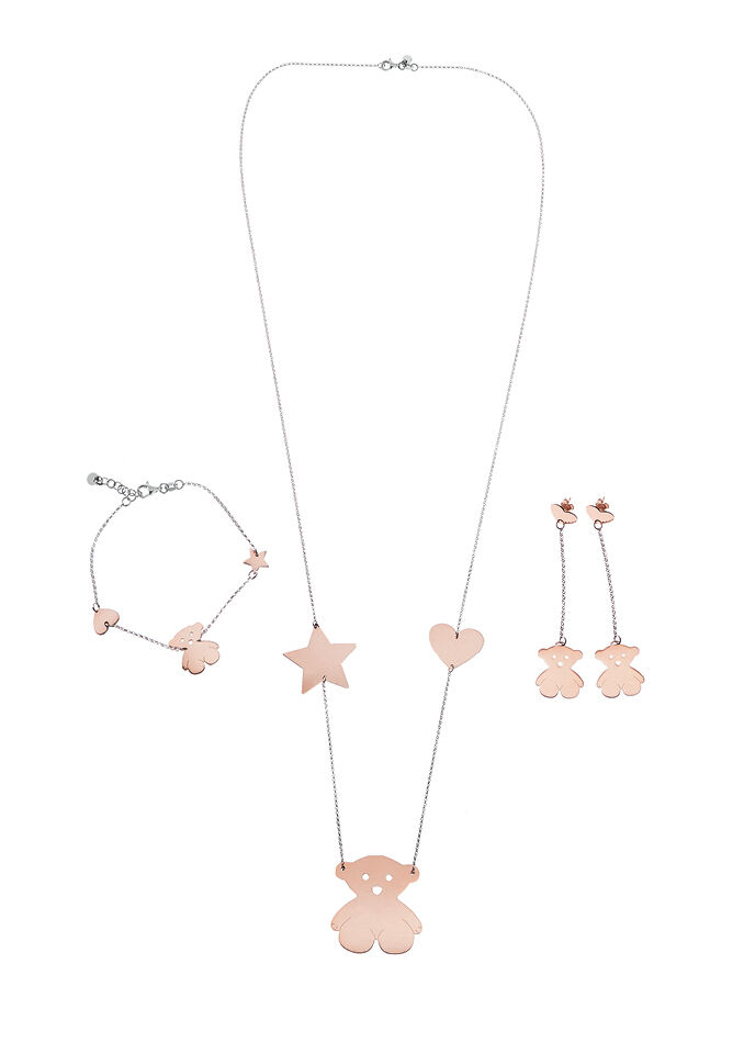 Ottaviani Bracciale in argento rodiato e rose gold Vendita Economica