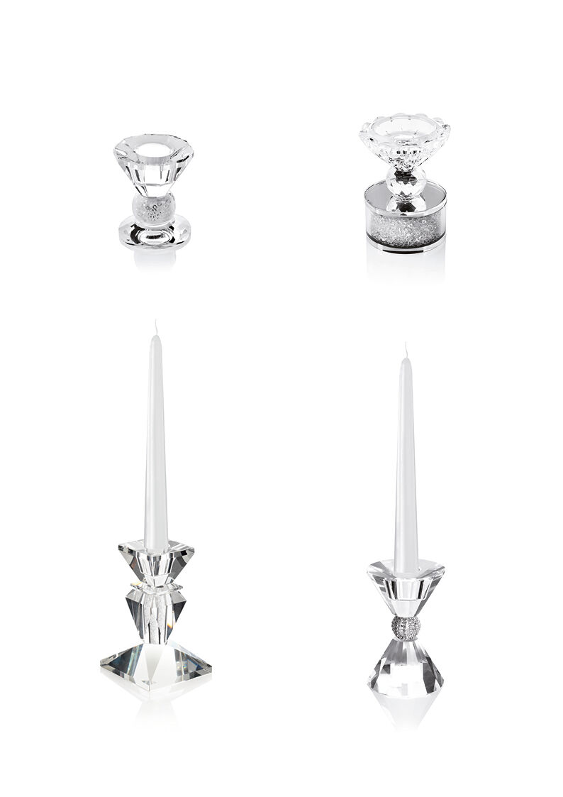 Ottaviani Candeliere in cristallo con strass-h.6.5cm In Vendita