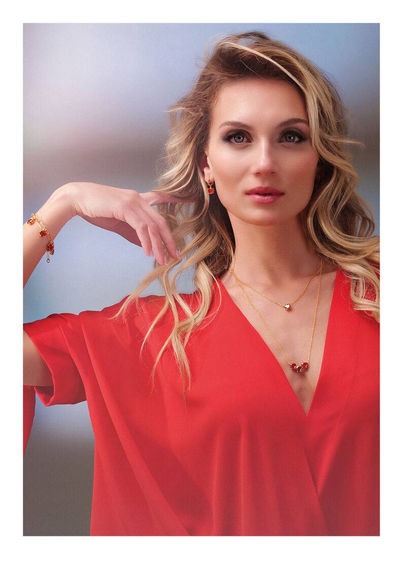 Ottaviani Collana doppio filo dorata con cubic zirconia Saldi