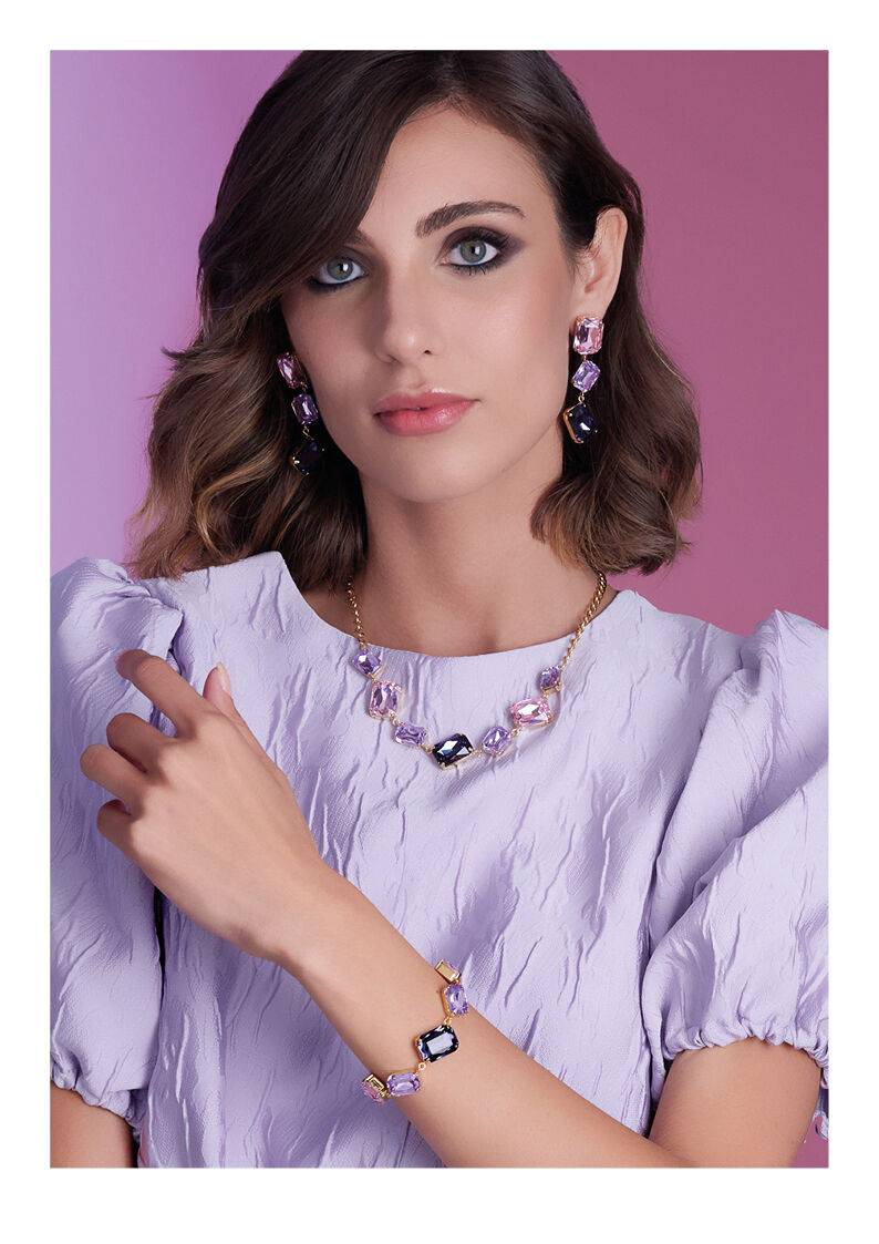 Ottaviani Collana dorata con cristalli Moda