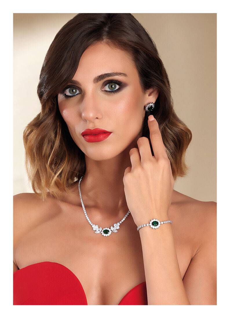 Ottaviani Collana rodiata con cubic zirconia Qualità
