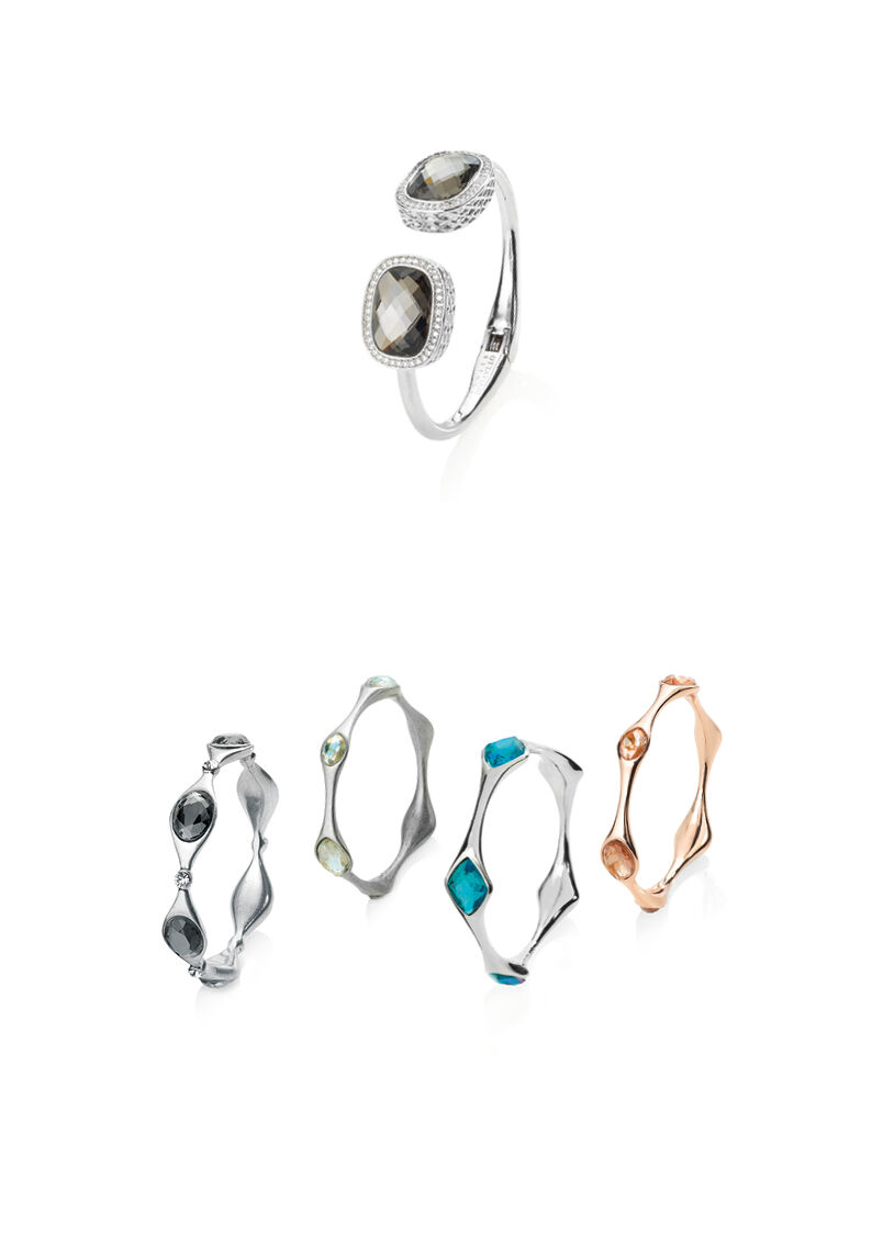 Ottaviani Bangle in metallo rodiato con cristalli Convenienza