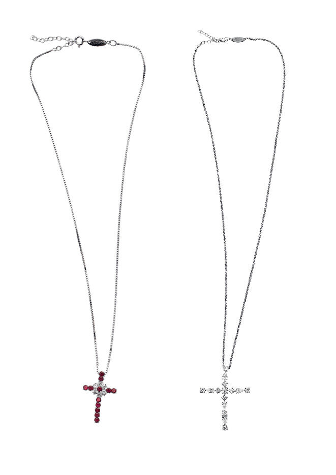 Ottaviani Collana arg. "croce di ghiaccio" Spedizione Gratuita