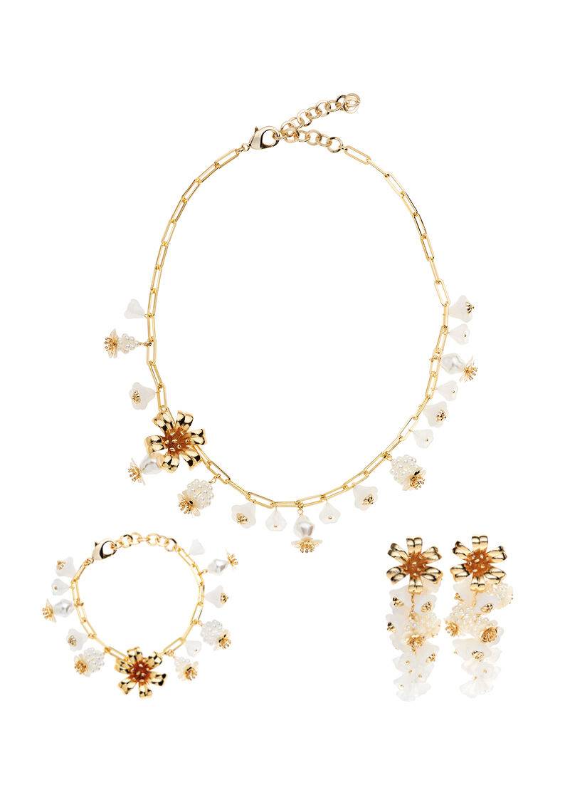 Ottaviani Bracciale dorato con perle perline e fiori vet Sconto di tempo limitato