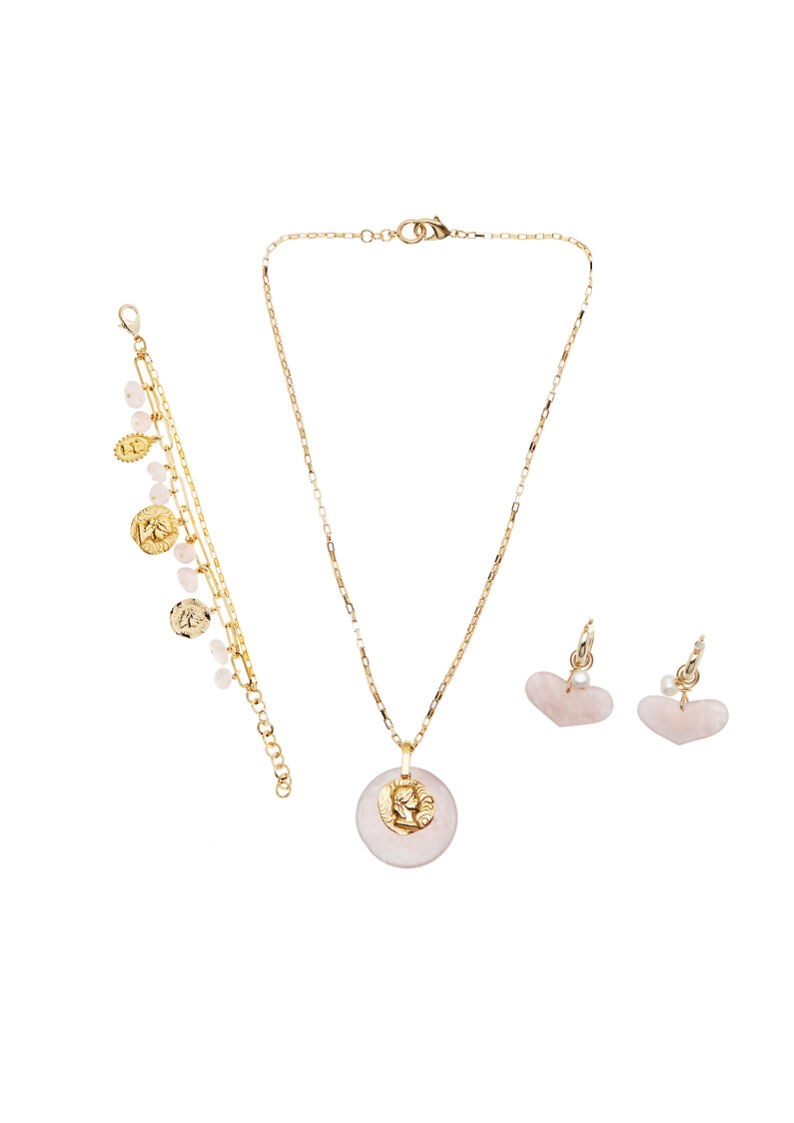 Ottaviani Collana con quarzo rosa Fornitura limitata