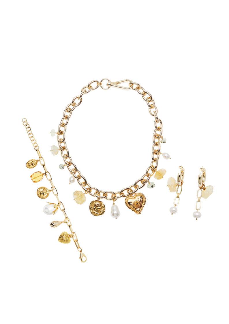 Ottaviani Orecchini con quarzi e perle bijoux Black Friday