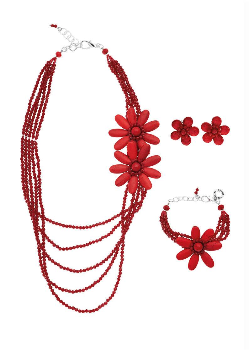 Ottaviani Bracciale con cristalli e howlite rosso Offerta per la Festa della Mamma