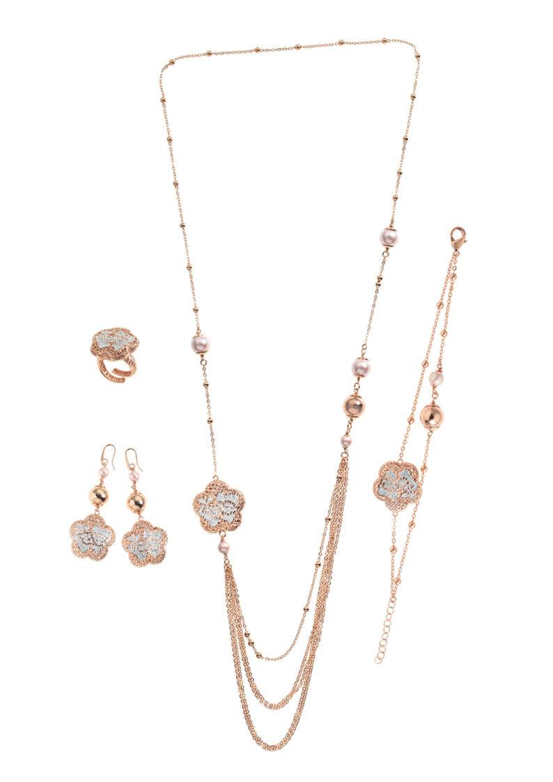 Ottaviani Anello in bronzo con glitter argento Offerta San Valentino