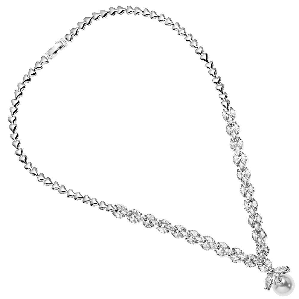 Ottaviani Collana con cubic zirconia e perla Vendita calda