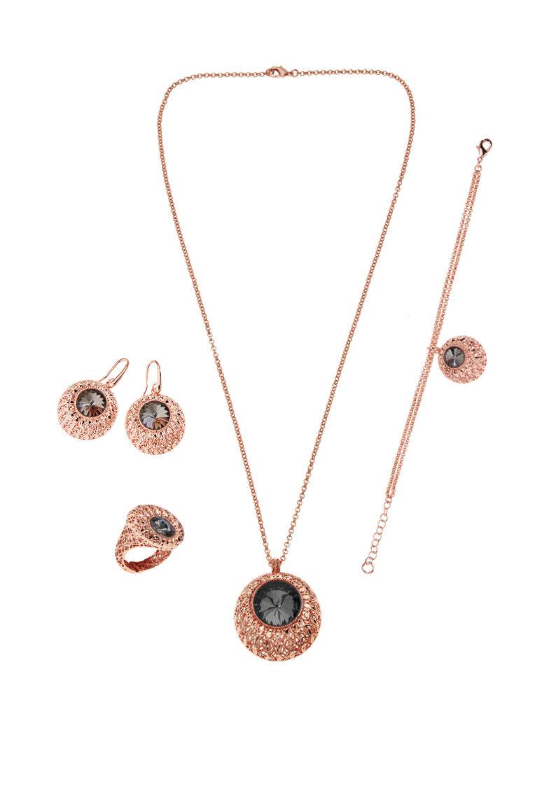 Ottaviani Orecchini bronzo oro rosa c/glitter arg.strass Ultimi due giorni