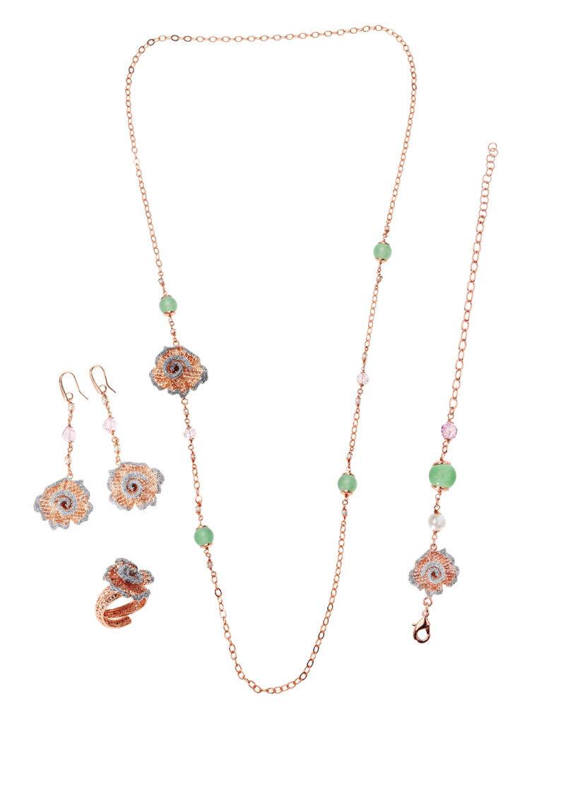 Ottaviani Orecchini bronzo oro rosa c/glitter ag.crista Fino al 50% di sconto