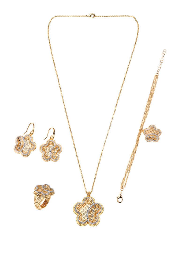 Ottaviani Orecchini in bronzo dorato con glitter argento Fino al 65% di sconto