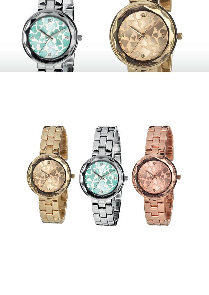 Ottaviani Quarzo rose gold con cuori In vendita