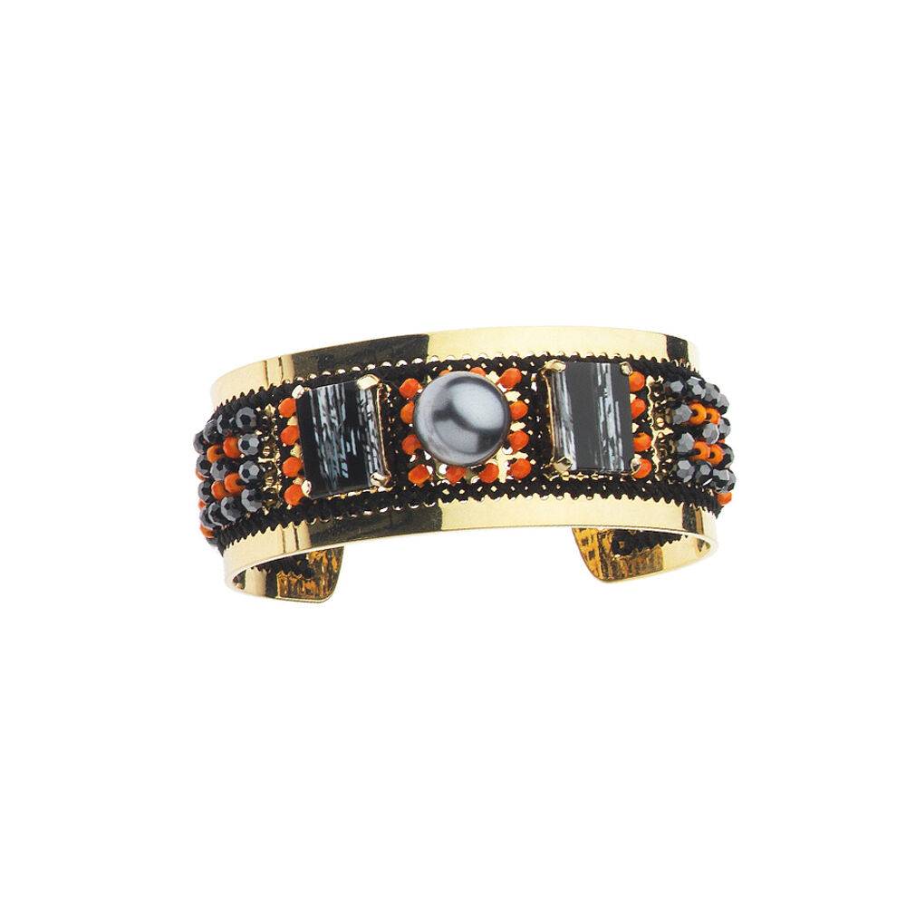Ottaviani Bangle con cristalli, strass e perline Nuovo