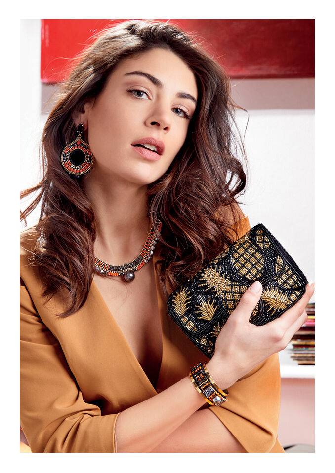 Ottaviani Bangle con cristalli, strass e perline Nuovo