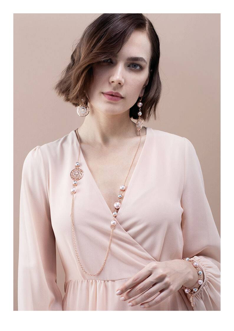 Ottaviani Orecchini in bronzo con perle bijoux Affare Del Giorno