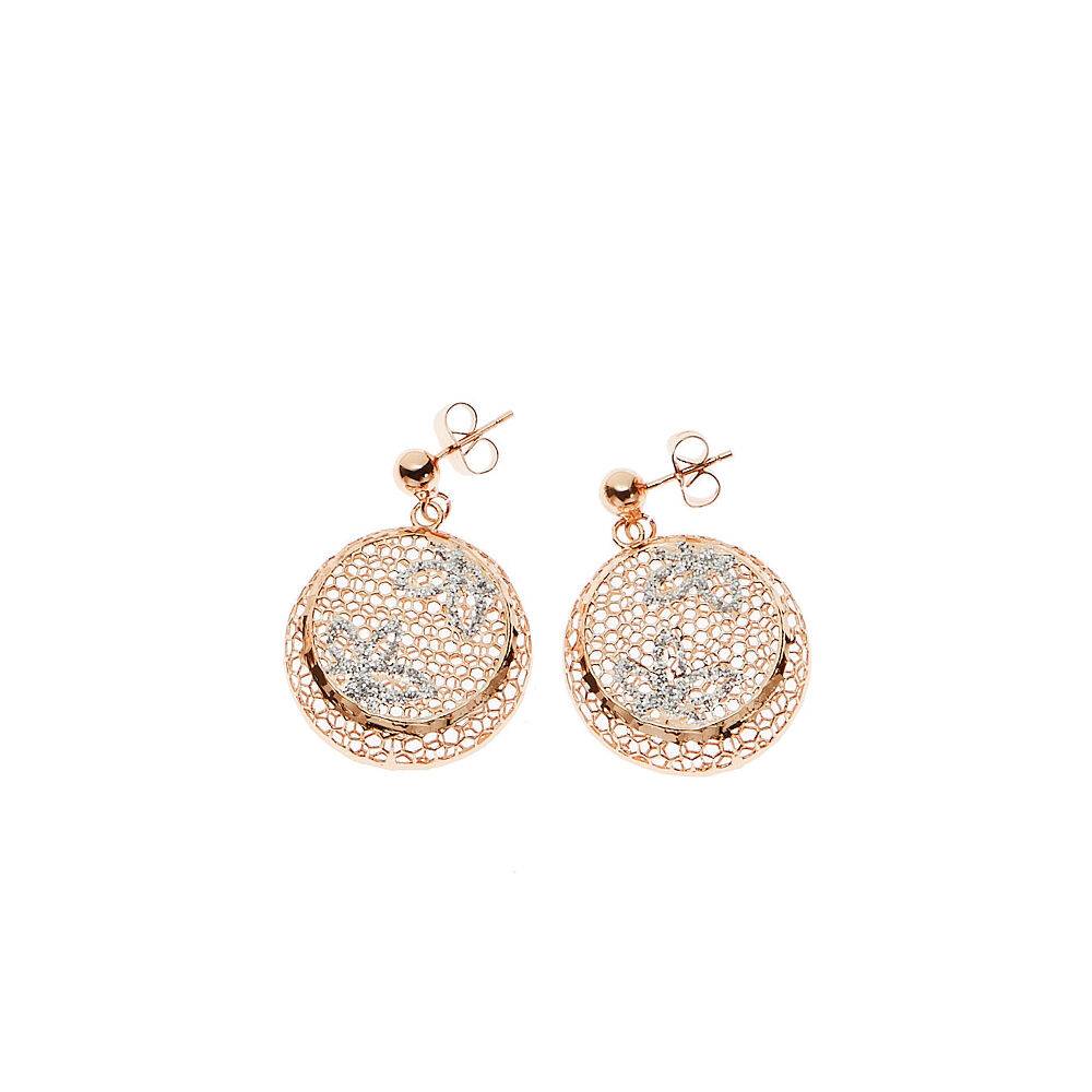 Ottaviani Orecchini in bronzo con glitter argento Convenienza