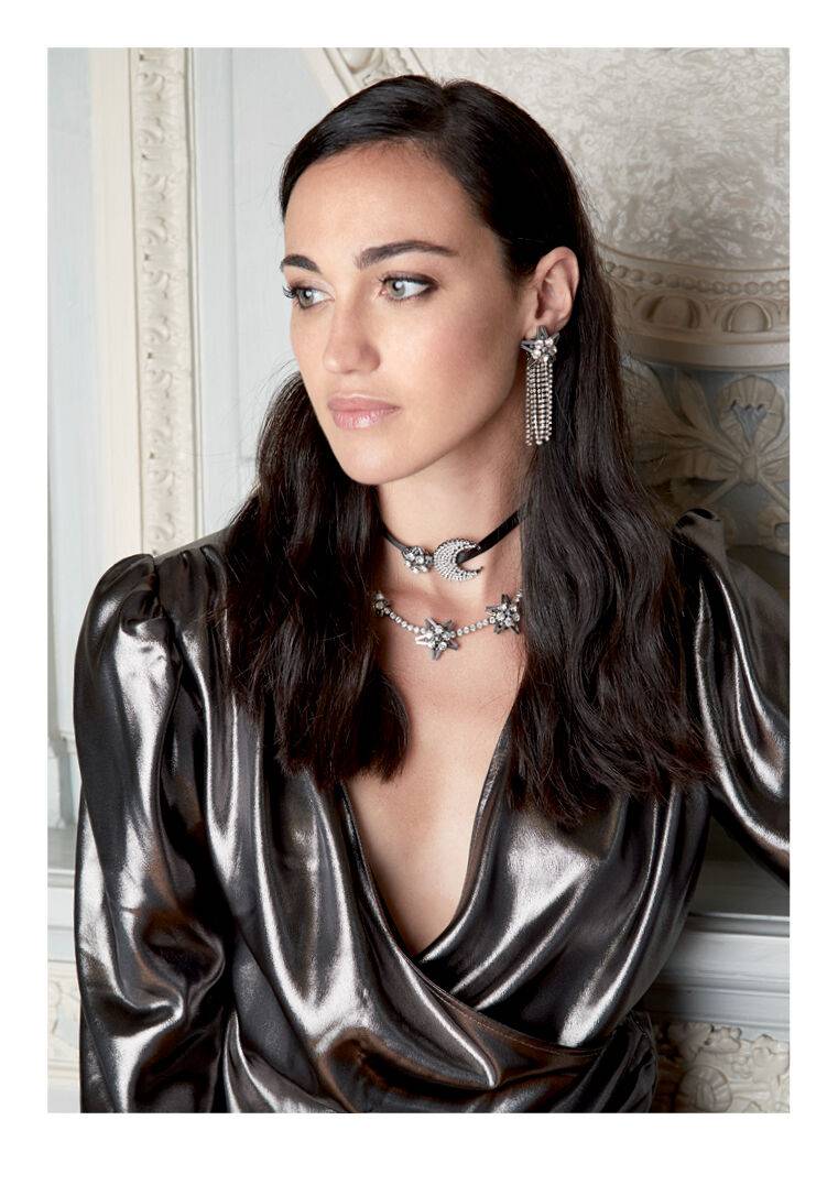 Ottaviani Orecchini con strass e cristalli Presa