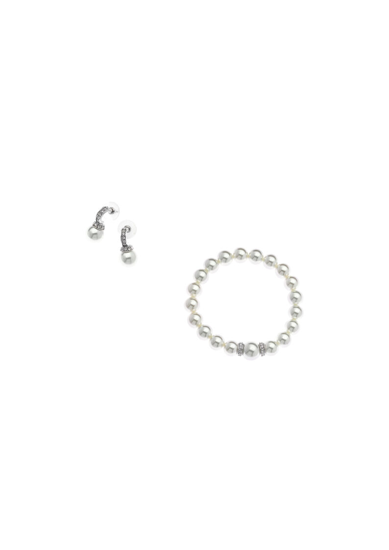 Ottaviani Orecchini con perle di vetro e strass Moda