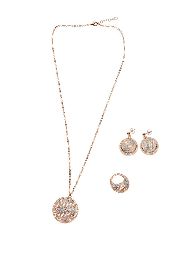 Ottaviani Collana in bronzo con glitter argento Grande vendita